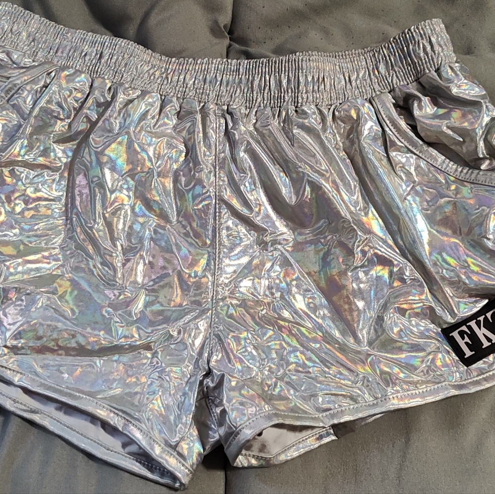 Metallic Shiny Club Shorts Small Medium